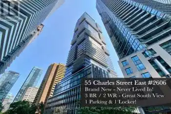 55 Charles St Unit# 2606, Toronto, Ontario M4Y 0J1, 3 Bedrooms Bedrooms, 4 Rooms Rooms,2 BathroomsBathrooms,Condo,Rented,Charles,27773348